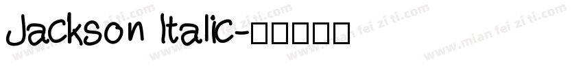 Jackson Italic字体转换